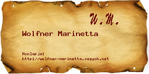Wolfner Marinetta névjegykártya